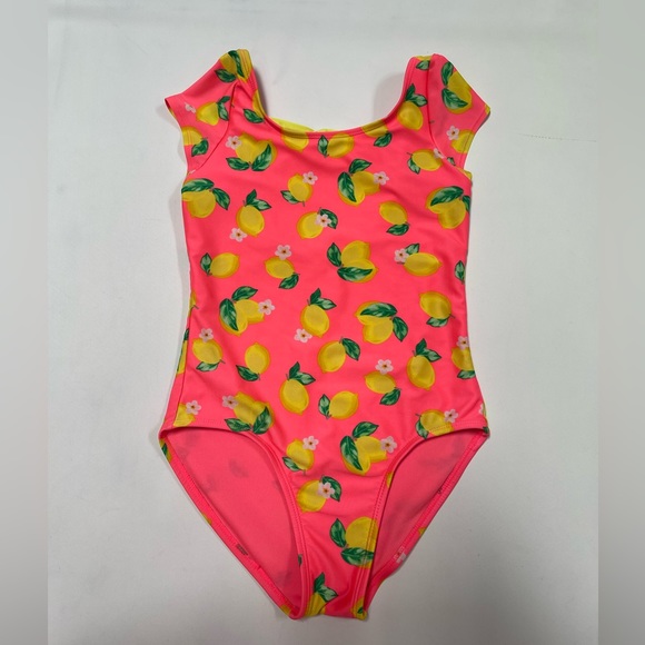 Cat & Jack Other - Cat & Jack Pink One Piece Swimsuit with lemon design